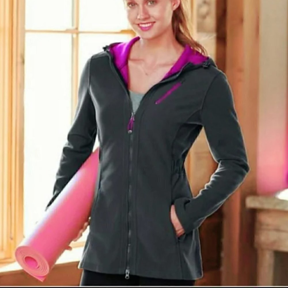 Athleta Swara Embroidered Fleece Jacket